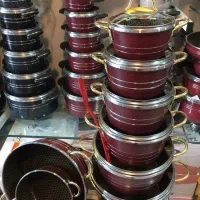 ست قابلمه تابه ۱۴پارچه چدن گرانیت/تعویض کهنه بانو