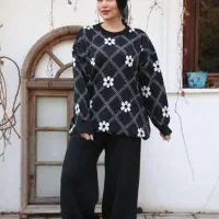 ست پاییزی ، بافت ، مانتو ، پرداخت درب منزل