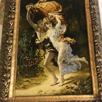 تابلو فرش دست باف آدم و حوا