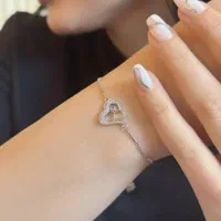 دستبند نقره قلب حلقه love ring بدون اجرت کارگاه|بدلیجات|تبریز, |دیوار
