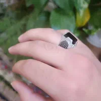 انگشتر نقره عقیق مشکی|جواهرات|شیراز, فرگاز|دیوار
