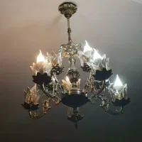 لوستر تمام برنز 5 شاخه شیک و ساده