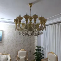 لوستر ۱۴ شعله کریستالی|لوستر و چراغ آویز|خوی, |دیوار