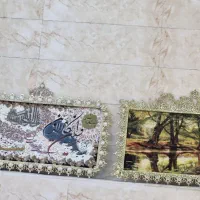 دنیایی تابلو فرش برنز اصل نگین سربی|تابلو فرش|کرمانشاه, |دیوار