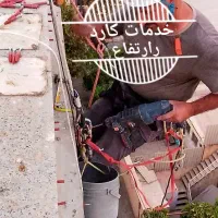 کاردرارتفاع باطناب(راپل) پیچ ورولپلاک سنگ نما