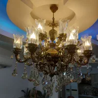 لوستر تمام برنز سنگین|لوستر و چراغ آویز|قم, حنیف نژاد|دیوار