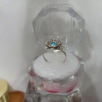 انگشتر نقره ملیله کار اصفهان طرح گُل فیروزه کد ۱۱۱|جواهرات|اصفهان, مولوی|دیوار