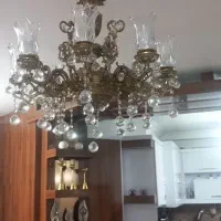 لوستر۸شاخه برنز|لوستر و چراغ آویز|بجنورد, |دیوار