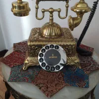 میز تلفن و تلفن برنز