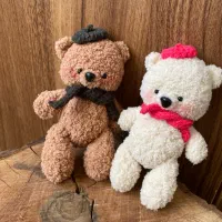 عروسک  بافتنی خرس و‌جوجه