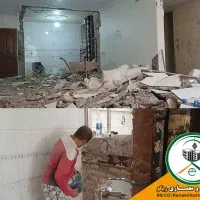 کارگر تخریب و بازسازی ساختمان انجام میشود