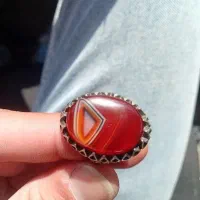 انگشتر نقره،سنگ عقیق سلیمانی گردنبند شجر