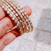 شش عدد النگوی طلا روس رنگ ثابت شماره ۲