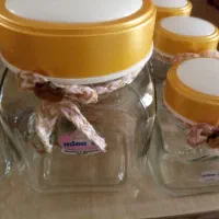 بانکه شیشه ای درپیچی 4بزرگ 4کوچک 1 اشانتیون|ظروف نگهدارنده، پلاستیکی، یک‌بارمصرف|بابلسر, |دیوار