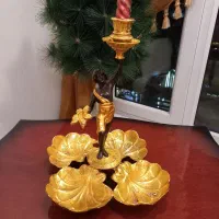 ست شمعدان و لاله آنتیک عتیقه قدیمی کلکسیونی