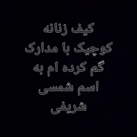 کیف زنانه مشکی به اسم شمسی شریفی   گم کرده ام
