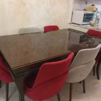 یک دست مبلمان راحتی با میز وسط ونهار خوری6 نفره|مبلمان خانگی و میز عسلی|تهران, نیروی هوایی (پیروزی)|دیوار