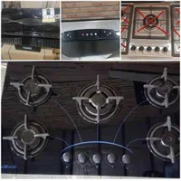 اجاق گاز صفحه ای شیشه استیل برند هود سینک