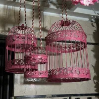 قفس فلزی سه سایز مناسب شمع ارایی و گل ارایی