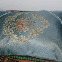 ۱۲ عدد پشتی وپرده ساتن|پشتی|خمینیشهر, |دیوار