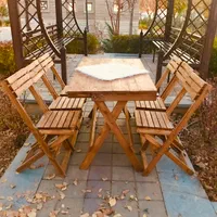 میزوصندلی تاشوچوب روس ضدآب مدل رویال|میز و صندلی غذاخوری|کرج, شهرک سهرابیه|دیوار