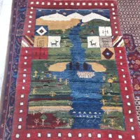 زرع و نیم گبه تمام پشم(رنگ گیاهی)