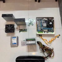 قطعات کامپیوتر cpu رم هاردفن وپاور ومادربرد اسپیکر