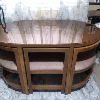 میز غذاخوری ۶ نفره بیضی کمجا