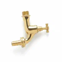 شیرآب حیاطی برنجی|مصالح و تجهیزات ساختمان|آبیک, |دیوار