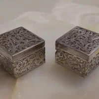 جعبه انگشتر عتیقه نقره