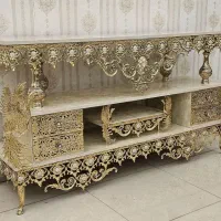 جذاب ترین مدل میز تلویزیون برنزی خالص