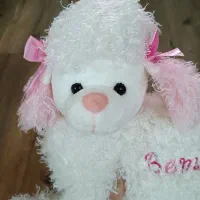عروسک سگ سفید پشمالو|اسباب‌بازی بچه|شهریار, شهریار|دیوار