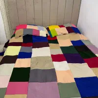 روتختی با دو رو  بالشتی تکه دوزی شده دو رو