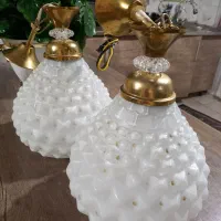 دو عدد لوستر حبابی بسیار زیبا سالم سالم درحد نو