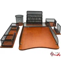 ست رومیزی 6 تکه مدل چوب و فلز