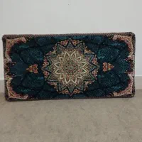 چهار عدد پشتی فیروزه ای در حد نو