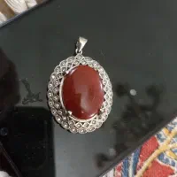 گردنی عقیق شیک با قاب نقره چشمگیردرشت|جواهرات|اصفهان, طامه|دیوار