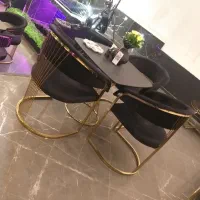 میز صندلی گیتاری طلایی