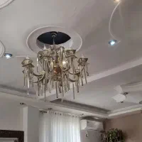 دو عدد لوستر کریستالی ۸ شعله در حد نو|لوستر و چراغ آویز|قائم‌شهر, |دیوار