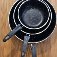 ماهیتابه 3تایی چدن  تک دسته