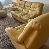 لوازم منزل مبل چرمی پنج نفره ساخت مالزی