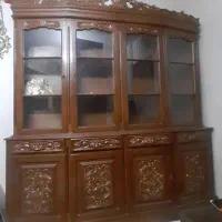 بوفه چوب گردو منبت دست ساز سفارشی