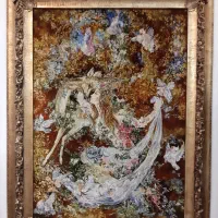 تابلوفرش دستباف ابریشم تبریز