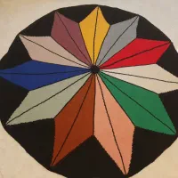 پادری بافتنی طرح گلباد