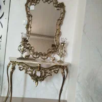 آینه شمعدان اصل برنز سیاه قلم