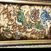 دو عدد تابلو فرش دستبافت کاشان