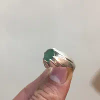 انگشتر زمرد زامبیا رکاب نقره|جواهرات|اصفهان, بیدآباد|دیوار