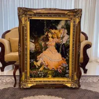 تابلو فرش ابریشم تاب باز