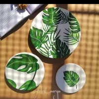 ست بشقاب دیوارکوب برگ انجیری