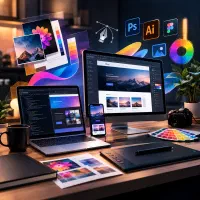 خدمات هوش مصنوعی طراحی سایت، پوستر و تولید محتوا